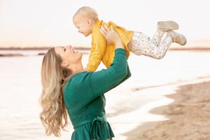 Mom and Baby on Beach