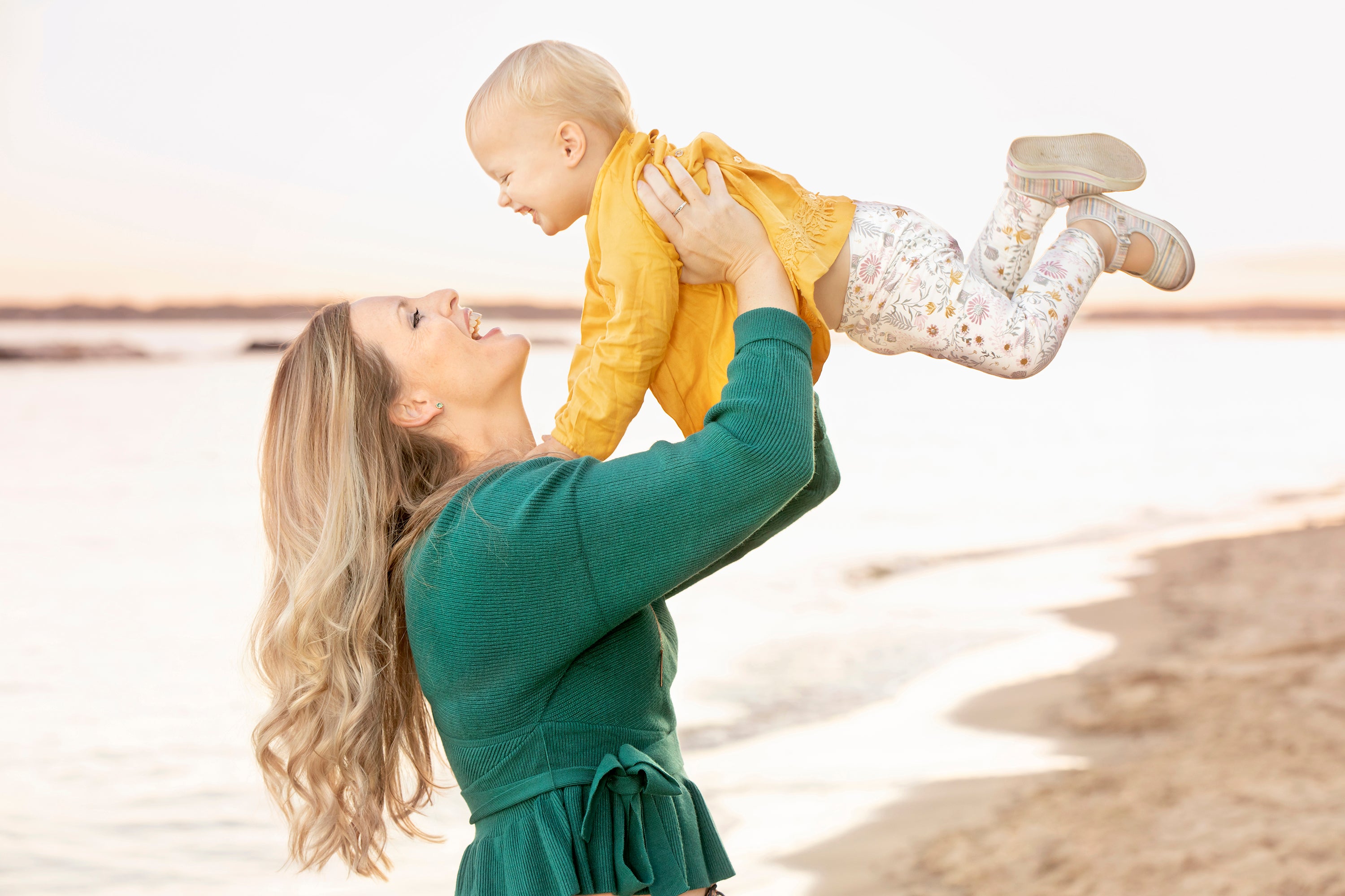 Mom and Baby on Beach