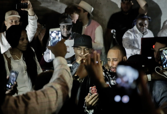 The God MC Rakim rapping onstage