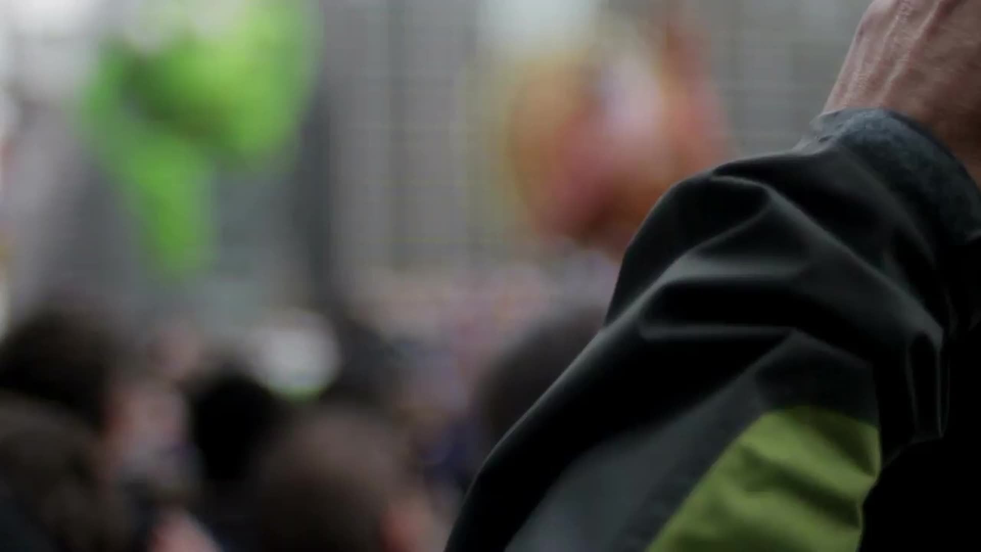 Macy's Thanksgiving Day Parade with Kermit the Frog and turkey balloon in Midtown